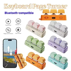 Wireless Page Turner for Kindle and E-Books, Hands-Free Stand and Remote, Rechargeable, Compatible with Smartphones, iPad, Tablets
