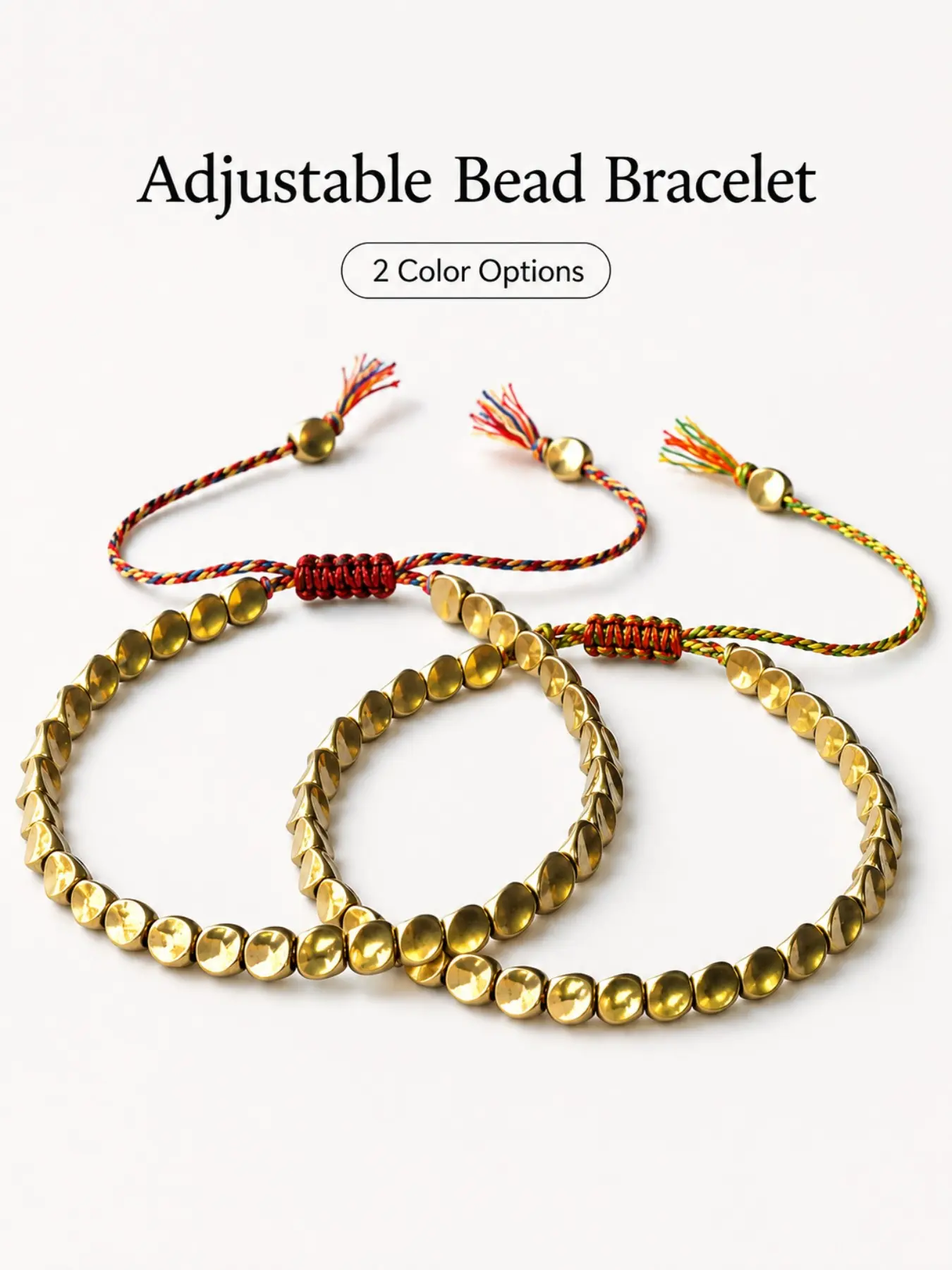 Handmade Tibetan Bracelet, Lucky Buddhist Charm, Adjustable Size with Fringe, Beaded Bracelets, Unisex Gift, Perfect for Men and Women