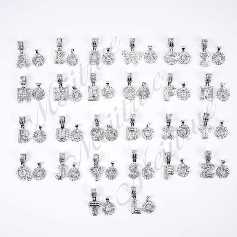 2 Pack Initial Necklace Set - Zircon Letter Pendant for Women, Valentine's & Birthday Gift