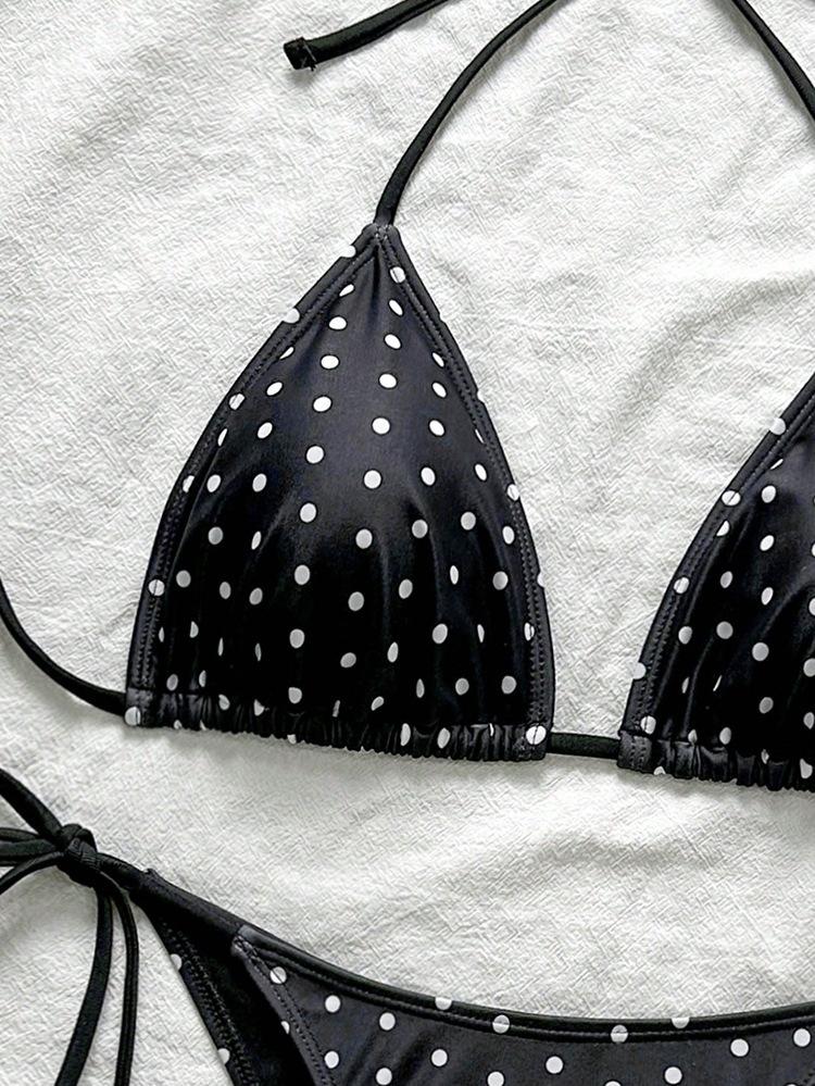 2026 new polka dot bikini sexy split swimsuit women's beach hot spring swimsuit