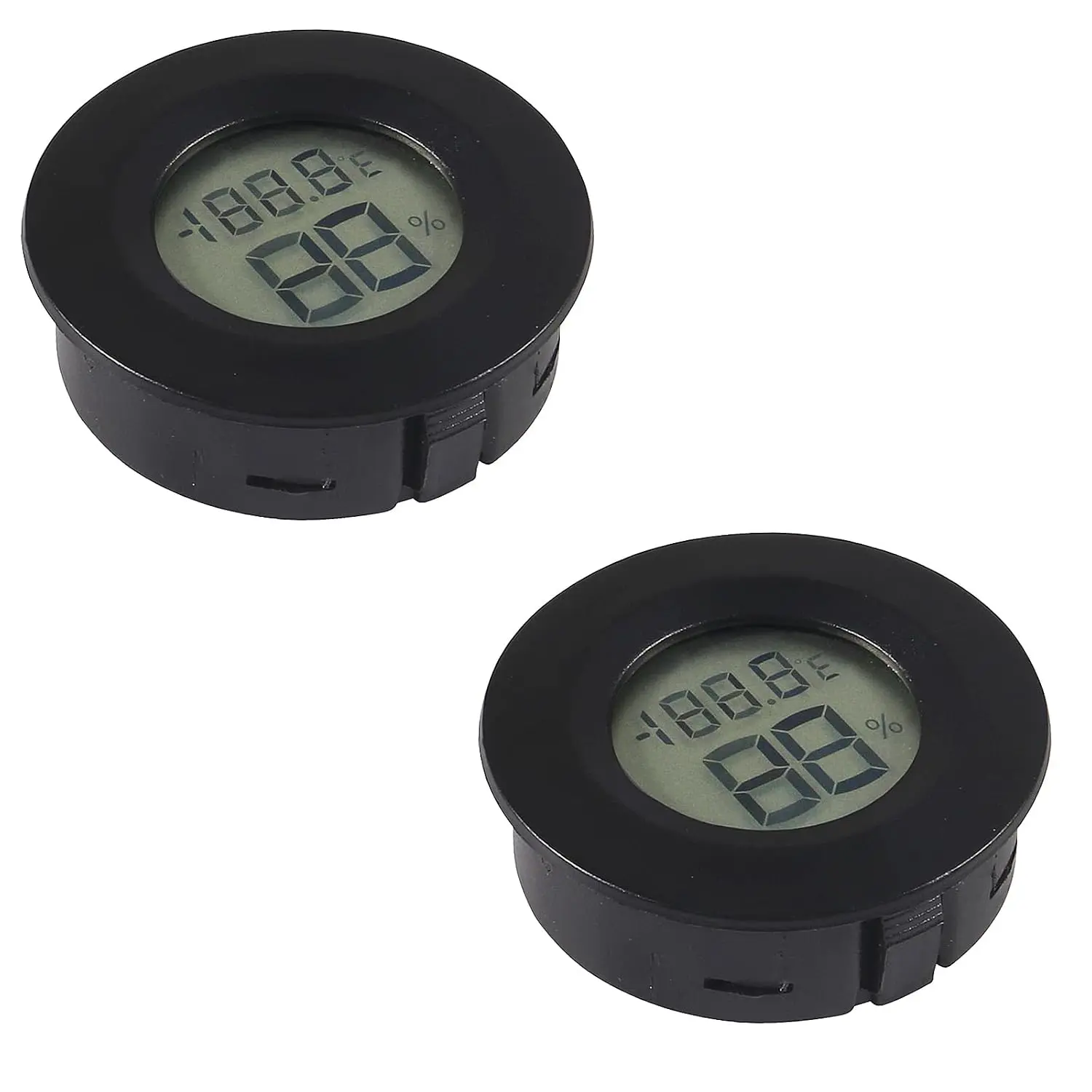 2 count Mini Hygrometer Thermometer  Digital Humidity Meter Gauge  LCD Display Indoor Temperature Sensor with Fahrenheit Celsius