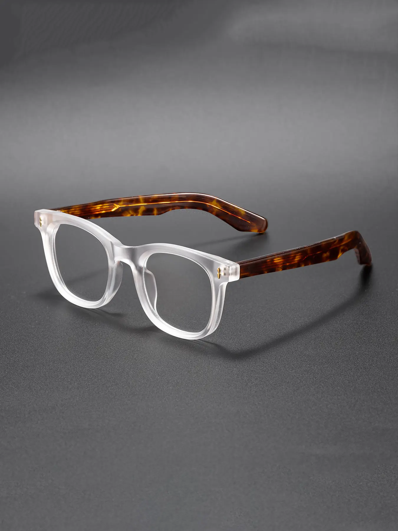 Personality Street Thick Acetate Glasses Frame Unisex Japanese Handmade Retro Thick Frame CP Temple Tips Design Minimalist Casual Style Fits Music Festival Gatherings and Road Trip Cycling Activities