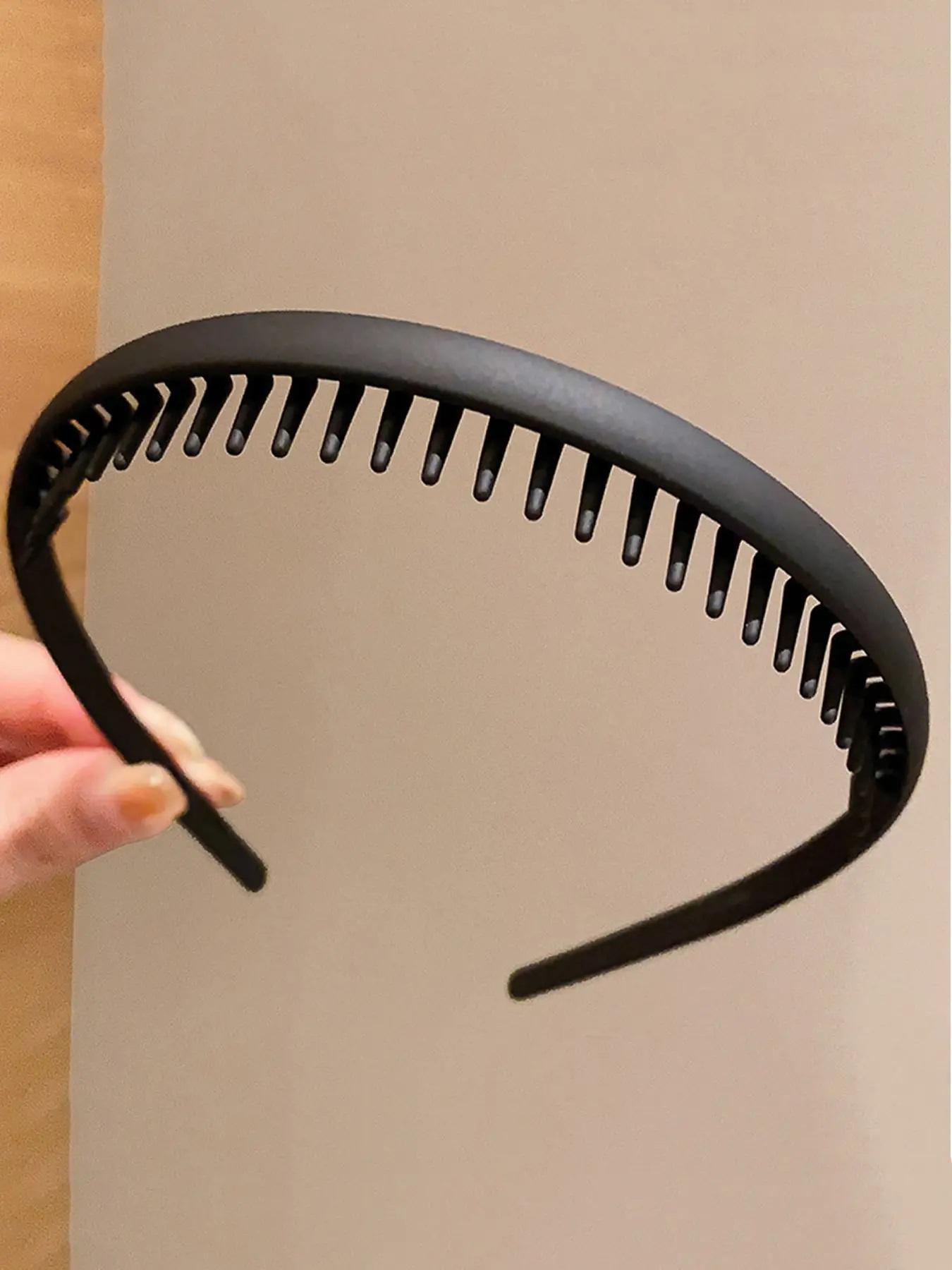 9pcs/set Women's Casual Plain Color Wave Design Hair Hoop, Toothed Non-slip Headband, Daily Casual Versatile Hair Accessories, Headbands Women, Interchangeable Headbands