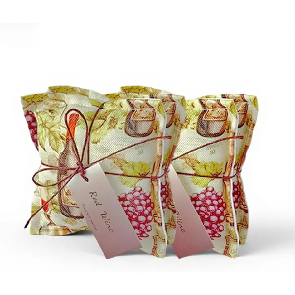 4 Pack BlackBerry Sachet Bags for Drawers and Closet, Scented Packet |  Wedding , Potpourri,  Mesh Pillow, Bedroom Fresheners, Organza Indoor