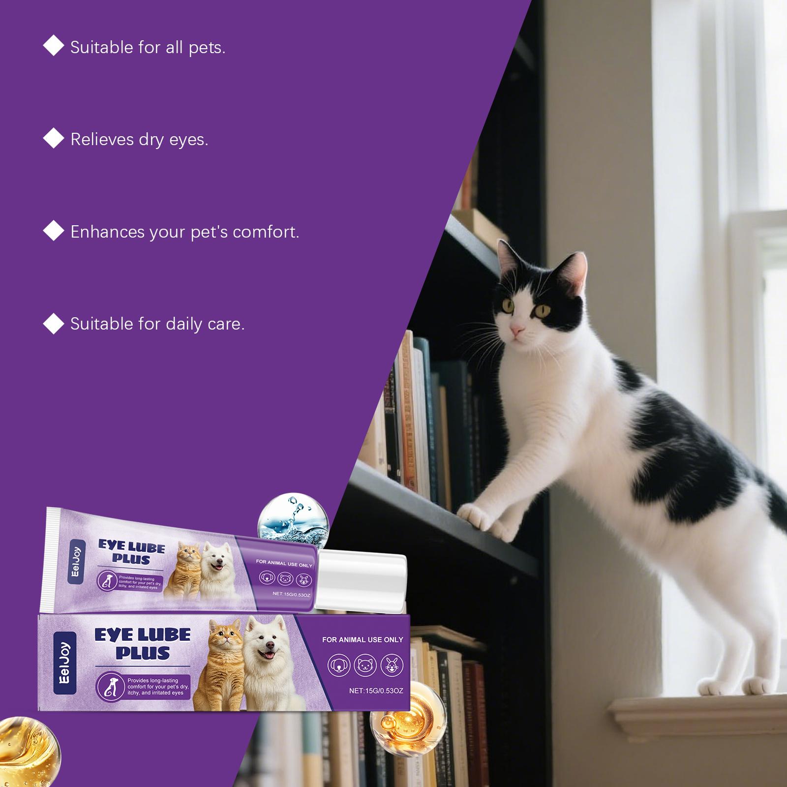 EelJoy Pet Eye Tear Stain Cream, Suitable For Cats And Dogs, Gentle Tear Stain Removal, No-Rinse Cleaning, Portable Daily Care
