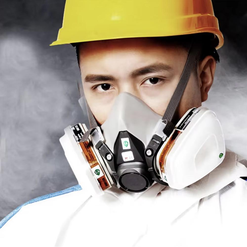 6200 Gas Mask with 6001 Filters, Respirator for Nuclear and Chemical Protection, Ideal for Painting, Dust, Organic Vapors