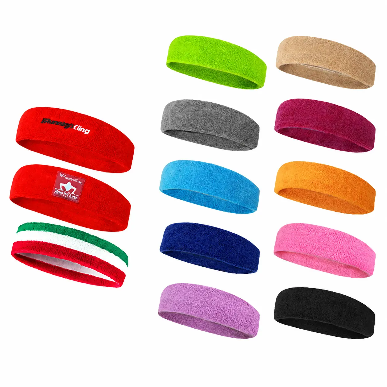 Breathable Knit Cotton Headband for Men and Women – Moisture-Wicking, Lightweight Fitness Band Ideal for Running, Gym Workouts, Soccer, and High-Intensity Sports Use