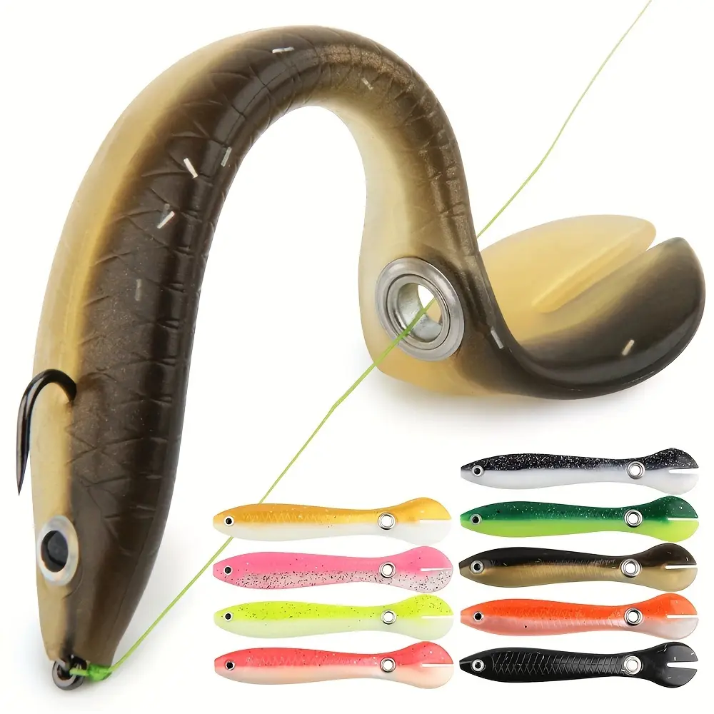 NEW5-Pack Loach Bionic Lure, Soft Bait for Casting with Tail Wagging Action, 7cm/10cm, 2g/6g, for Freshwater Pale Chub, Mandarin Fish, Bass, Snakehead, Catfish, Soft Worm/Soft Fish Lure