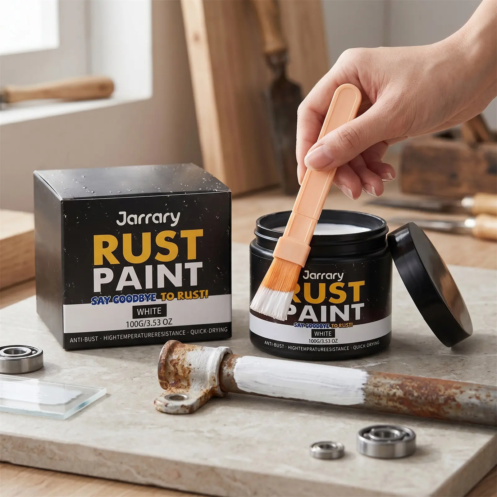 Anti-Rust Paint Series, Home Metal Iron Door Rail Renovation, Rust-Proof Easy-To-Spray Color Change One-Pot Paint, Household Use, Rust Inhibitor Paint