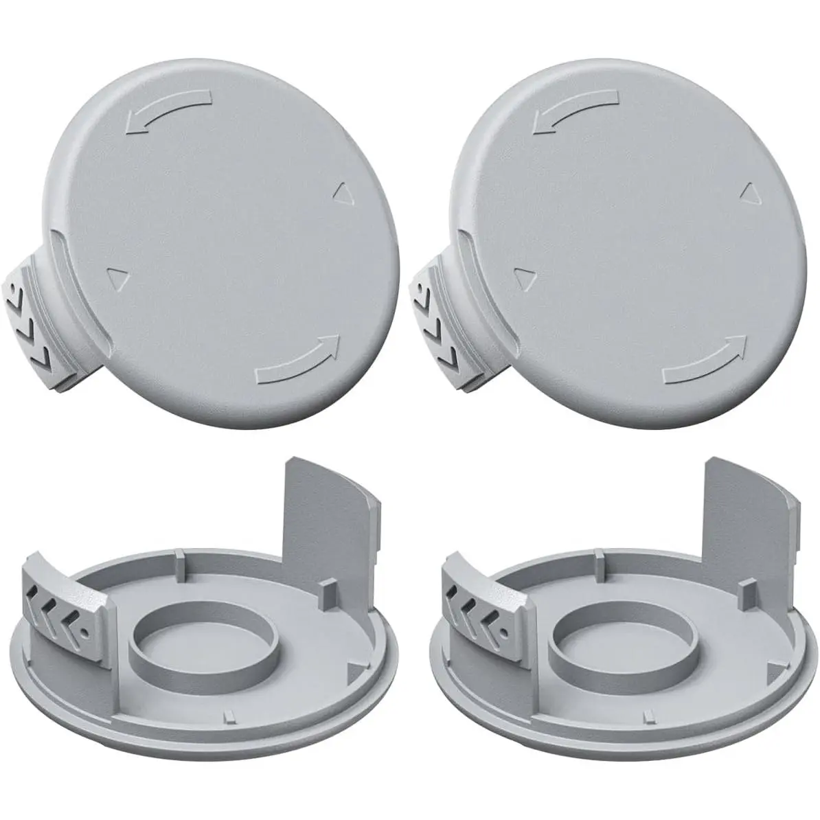 4-Pack AC14HCA Spool Cap for Ryobi Weed Wacker - High Strength Nylon Glass Trimmer Cover, 2.91 Inches Diameter, Compatible with 18V, 24V, 40V Cordless String Trimmers