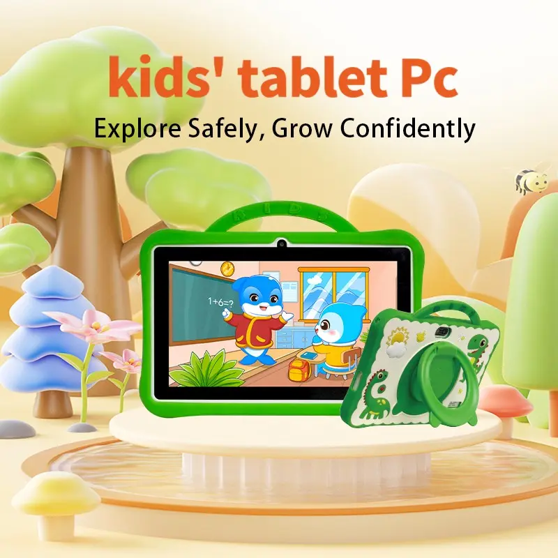 7 Inch Toddler Learning Tablet, 4g+64GB WiFi, Dual Camera, Parental Control, Educational Apps, Shockproof Case, Kids' Gift