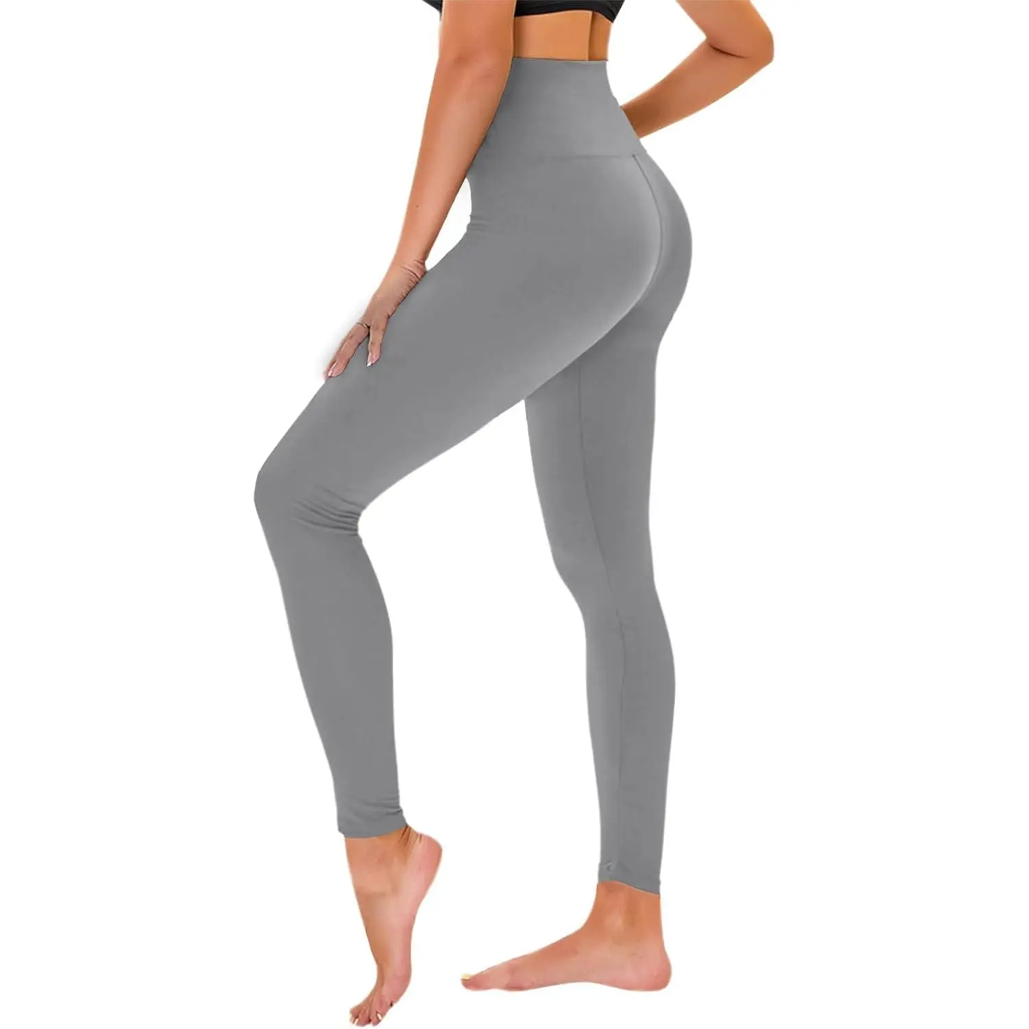 Women's High Waisted Leggings - 26 in, No See Through, Tummy Control, Soft Fabric, Easy-Care, Pockets, Reg & Plus Sizes, Women's Clothes, Gym Workout Apparel for Yoga Cycling