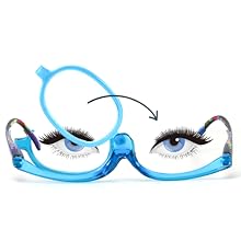 2 Pack Makeup Reading glasses for Women, Makeup Readers for Women with Spring Hinge, One Eye Cosmetic Readers Rotating Lens