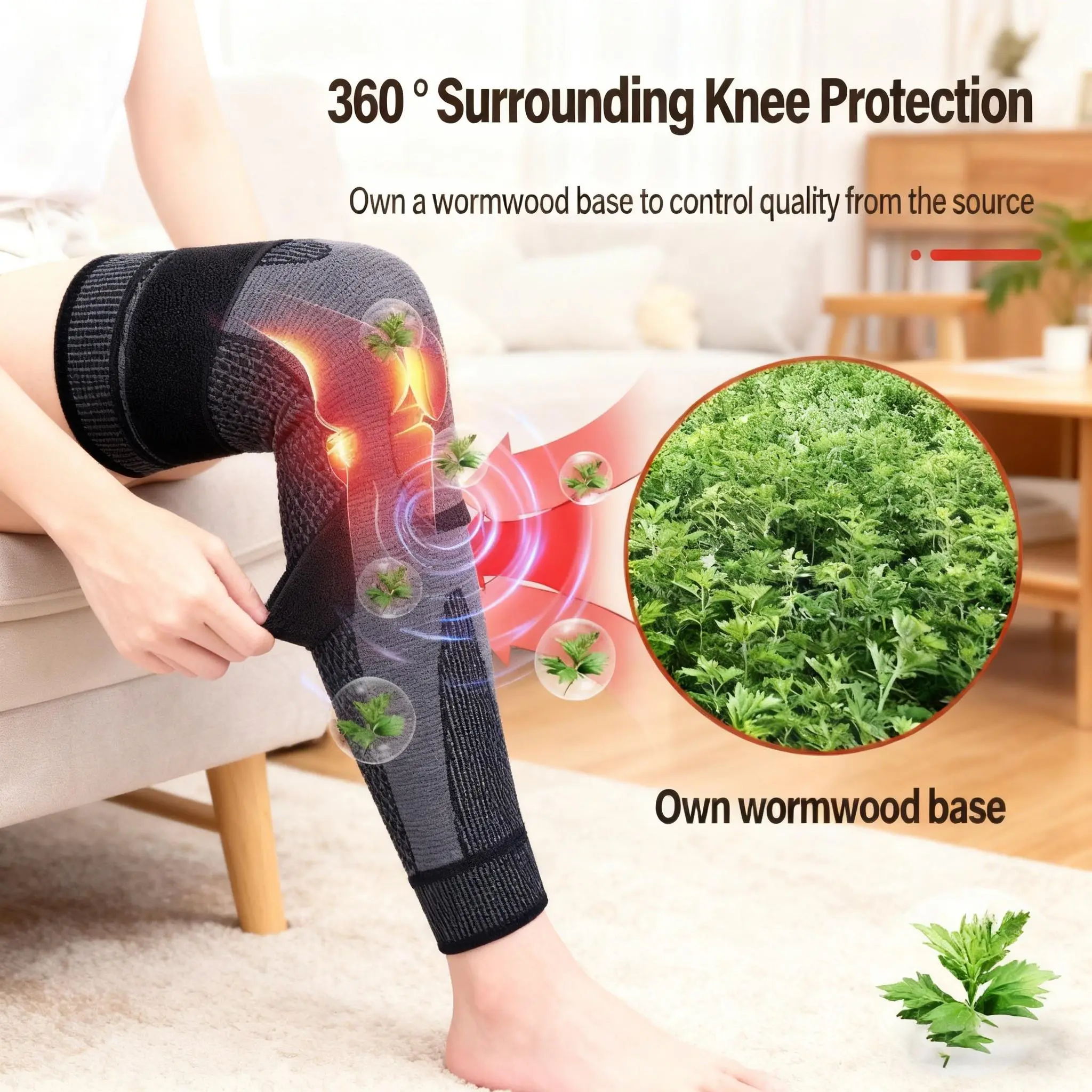 Thermal Knee Warmer Sleeves for Men & Women, Non-Slip Cold Weather Knee Protection for Seniors, Autumn Winter Leg Warmers