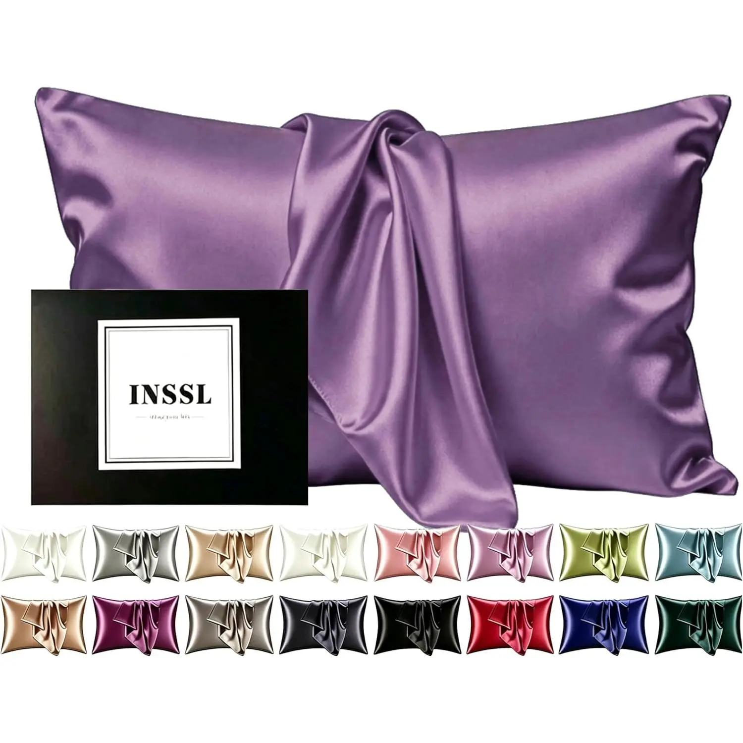 Silk Pillowcase for, Mulberry Silk Pillowcase for Hair and Skin and Stay Comfortable and Breathable During Sleep (Purple, Standard)