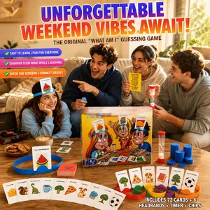 Mystery Face Board Game, Logic Card Game, Fun Party Icebreaker, Portable Travel Toy, Family Friends Adult Teen Classic Retro Game