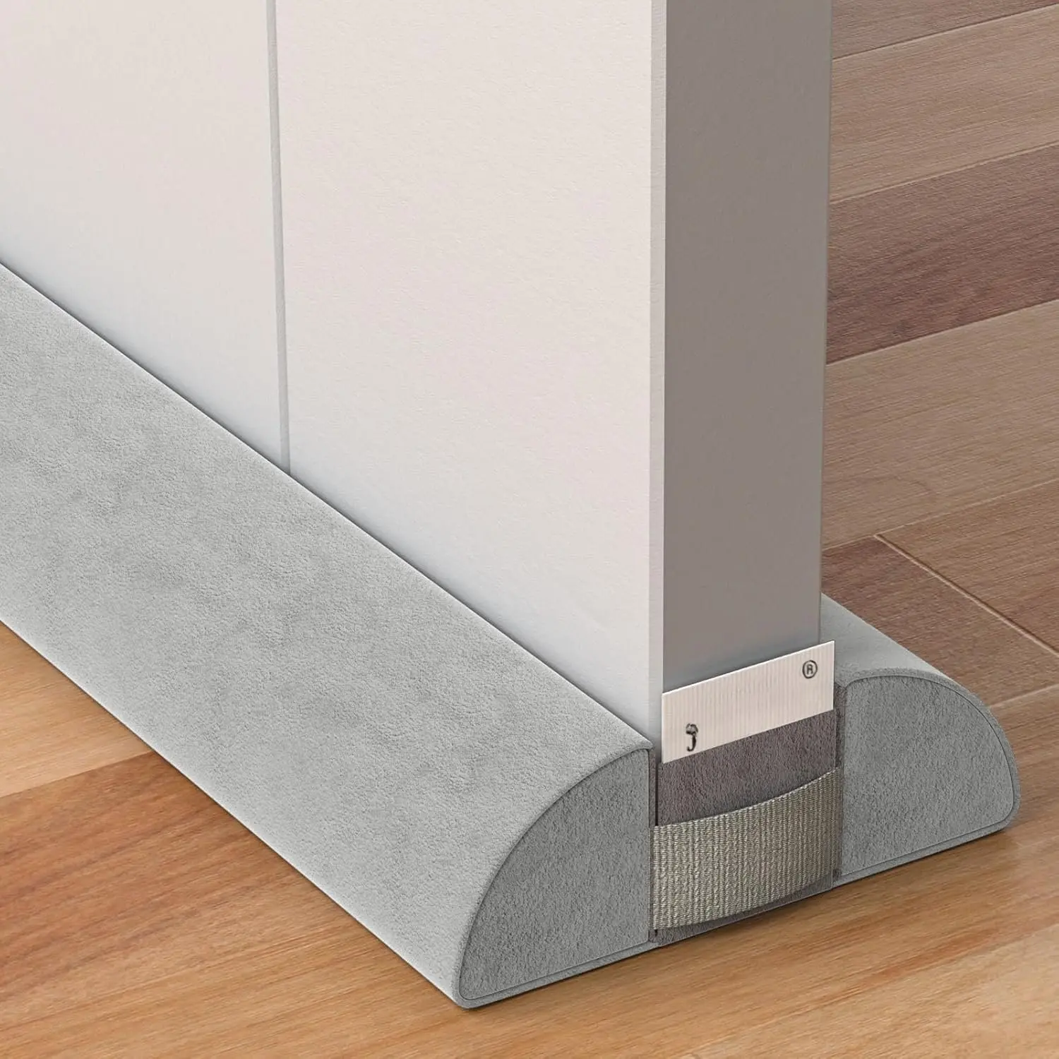 Door Draft Stopper 32 Inch Adjustable Draft Stopper for Bottom of Door, Soundproofing 30" to 32" Noise Blocker Seal Large Gap up to 1.7"", Easy to Install, Grey