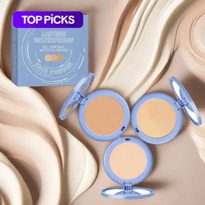 long lasting powder palette, 1/3 counts natural lightweight breathable makeup setting powder, face makeup accessories for women & girls, cosmetic