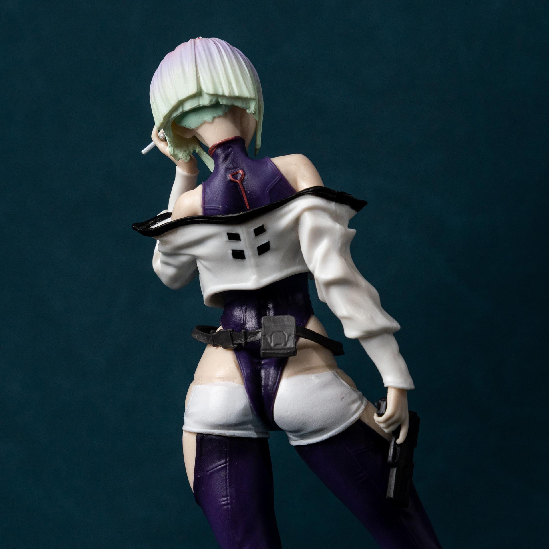 Anime Game Cyberpunk: Edgerunners Rebecca Figure Standing Model Toy Birthday Gift Collection Aciton Figure Desk Decoration Gift