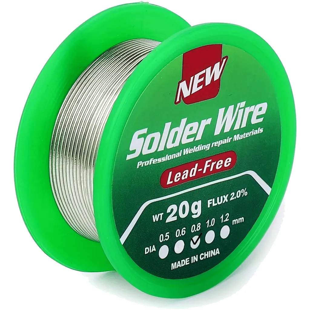 Rosin core lead-free solder wire, Sn99.3-Cu0.7, wire diameter 0.6/0.8/1.0mm, flux content 2.0%, tin wire is suitable for electrical appliance repair welding, automotive parts welding repair, to meet daily maintenance needs Materials