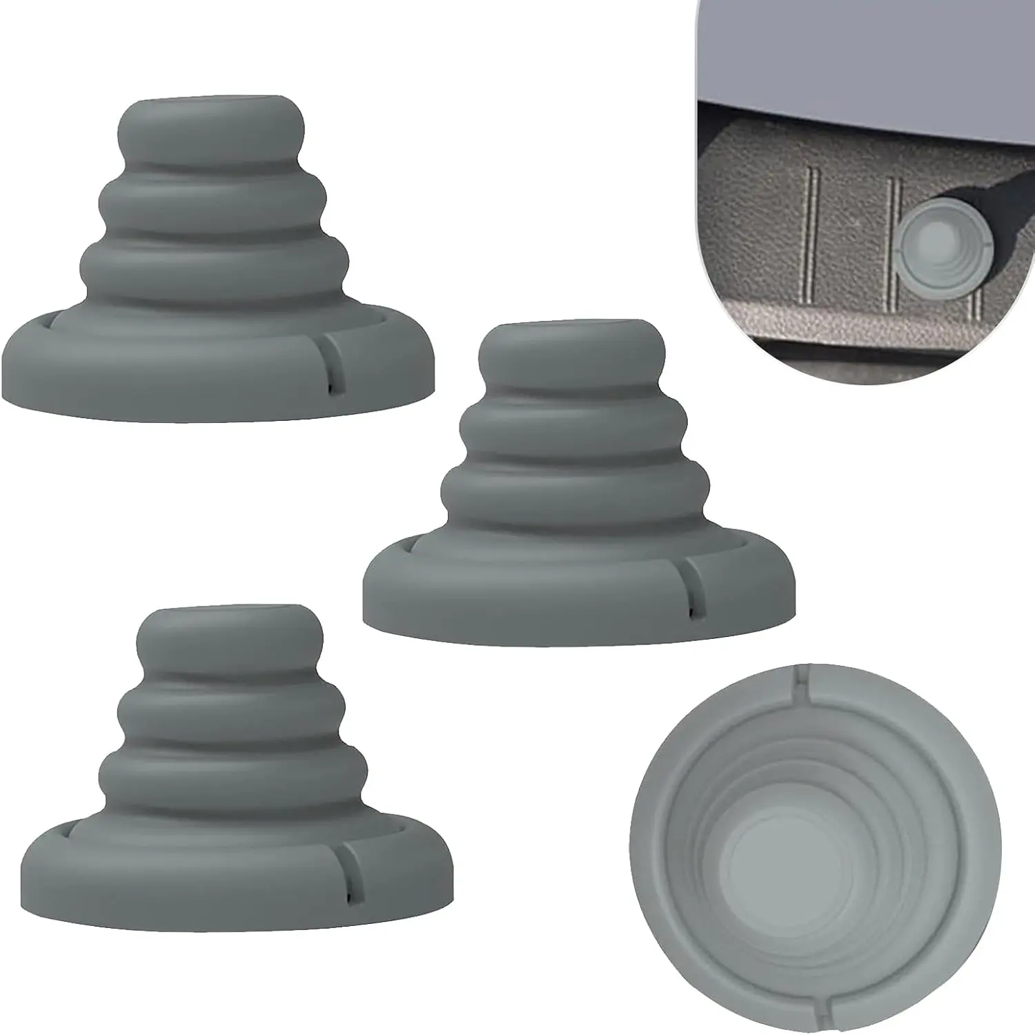 4 count   Door Bumper Guard Pads, 1.1" x 1.42"  Side Door Silent & Shock Absorbers Protector, Self-Adhesive Doors  Guard Set,  for   (Gray)