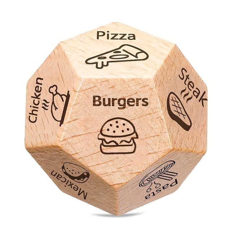 1 Pack Wood Dice Valentines Day Gifts, Unique Date Night Dice for Couples, Fun Game Set Perfect for Romantic Nights