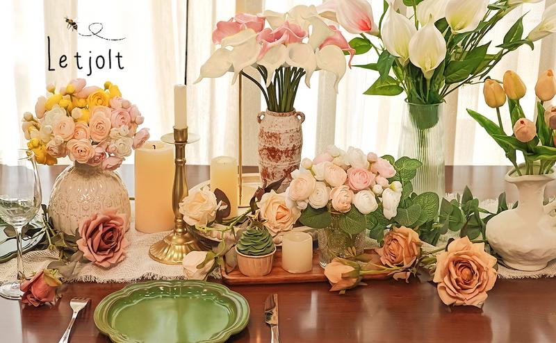 Artificial Calla Lily Teal Flowers for Wedding Bouquet Klein Blue Flower 12Pcs Home Decoration Faux Calla Lilies Flower, Teal Blue