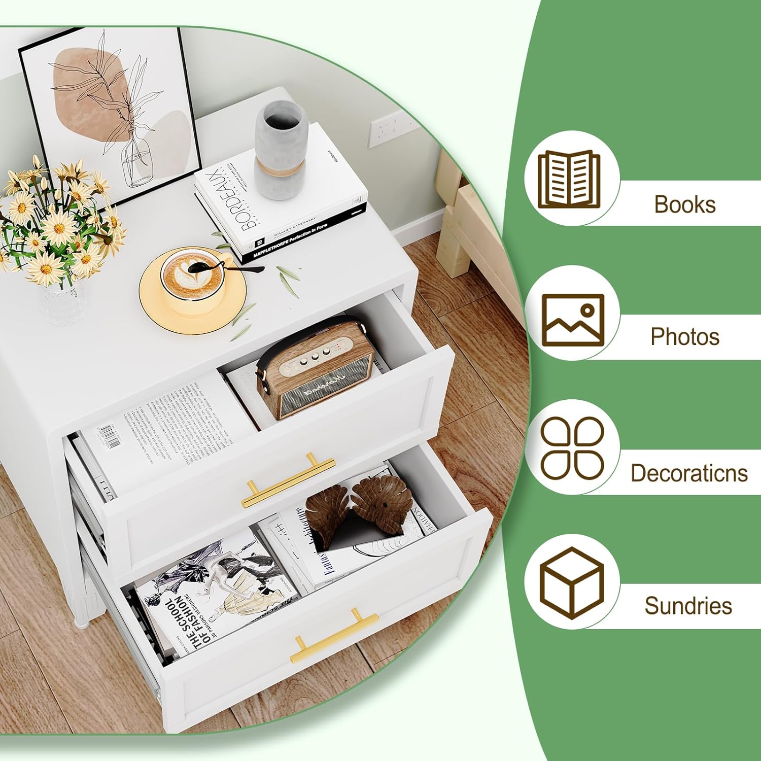 Metal Dresser Tall Narrow Dresser for Bedroom Chest, 53.46" H Drawer Chest, Closet Dressers & Chests of Drawers for Living Room, Hallway (5 Drawers White 24inch Wide)