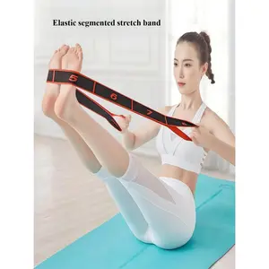 Yoga Stretch Band Digital Segmented Dance Shaping Body Toning Elastic Rope Posture Training Auxiliary Resistance Band 8 Grid home winter room gear daily workout