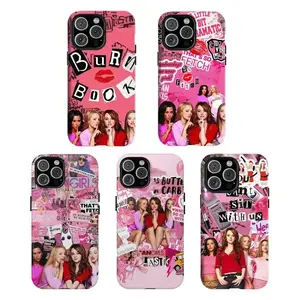 Mean Girls B-Burn B-Book Phone Case Double-Layer Hard Shell Protective Cover Movie Fan Gift Designed for iPhone 11-17 Pro Max/Plus & Samsung Galaxy S23-S25