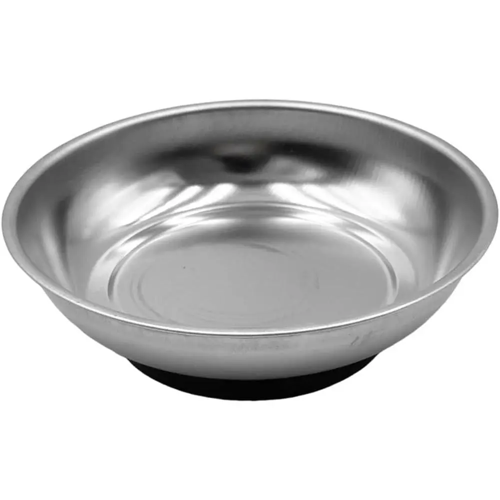 Tray, 4" Round Stainless Steel Storage Bowl for Mechanics,   Tray Holder Organizer Tool for Screw, Socket, Pin, Bolt (4IN)