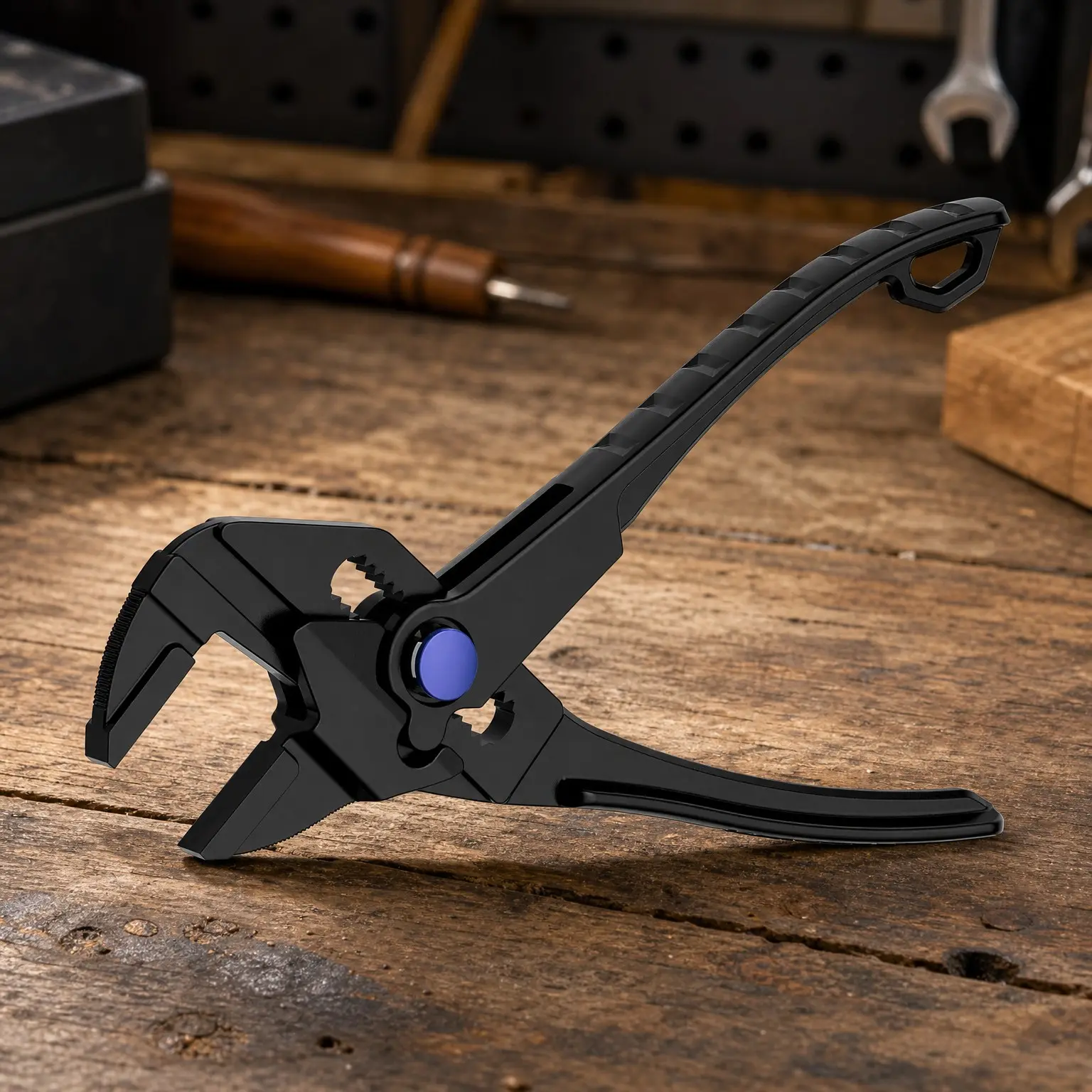 Mini Pliers Wrench, 4-Inch Wrench Pliers with Smooth Parallel Jaws, High-Toughness Alloy Steel, Anti-Rust Coating, High-Leverage Mechanism, Secure Grip, Pocket EDC Tool for Tight SpacesGift