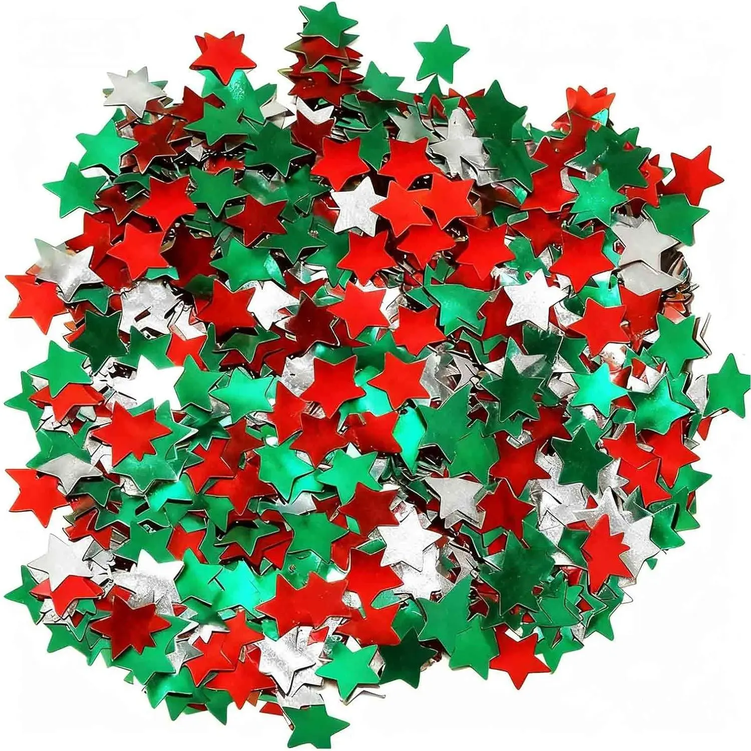 Red Green White  Metallic Foil Confetti 8000 count Christmas Shiny Table Confetti for Fill Balloon Wedding Graduation Party Decorations,60g of pack
