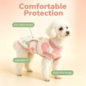 Multifunctional Pet Calming Vest, Sleeveless Printed Tank Top, Breathable Skin-Friendly Fabric, Post-Op Recovery, Anti-Licking, Anti-Chewing