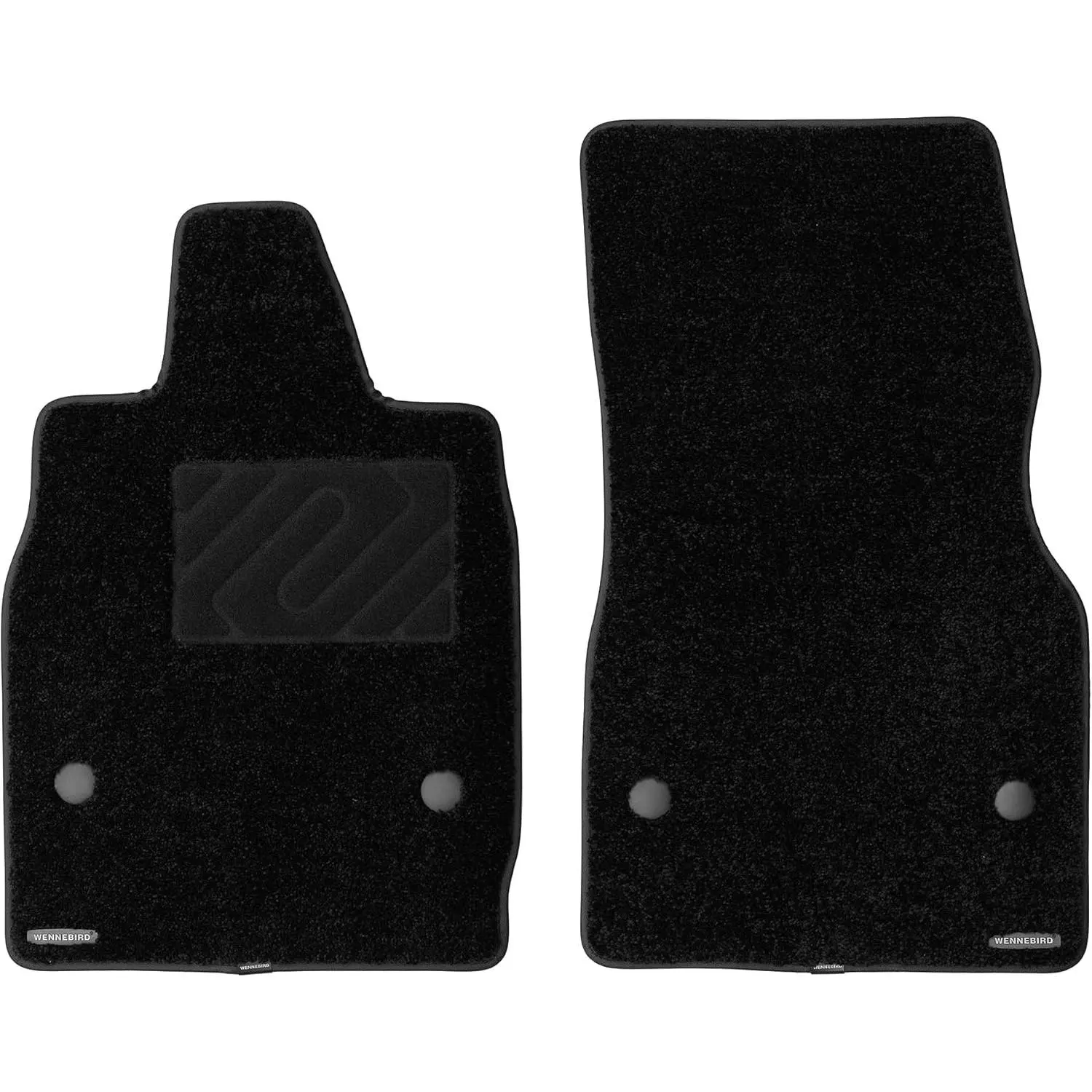 WENNEBIRD Front Carpet Floor Mats for Chevrolet Corvette C8 2020-2026, 2Pc| 0.6-Inch Ultra-Thick Plush Carpet, Noise-Reducing Comfort, Waterproof TPE Layer, Anti-Slip Backing