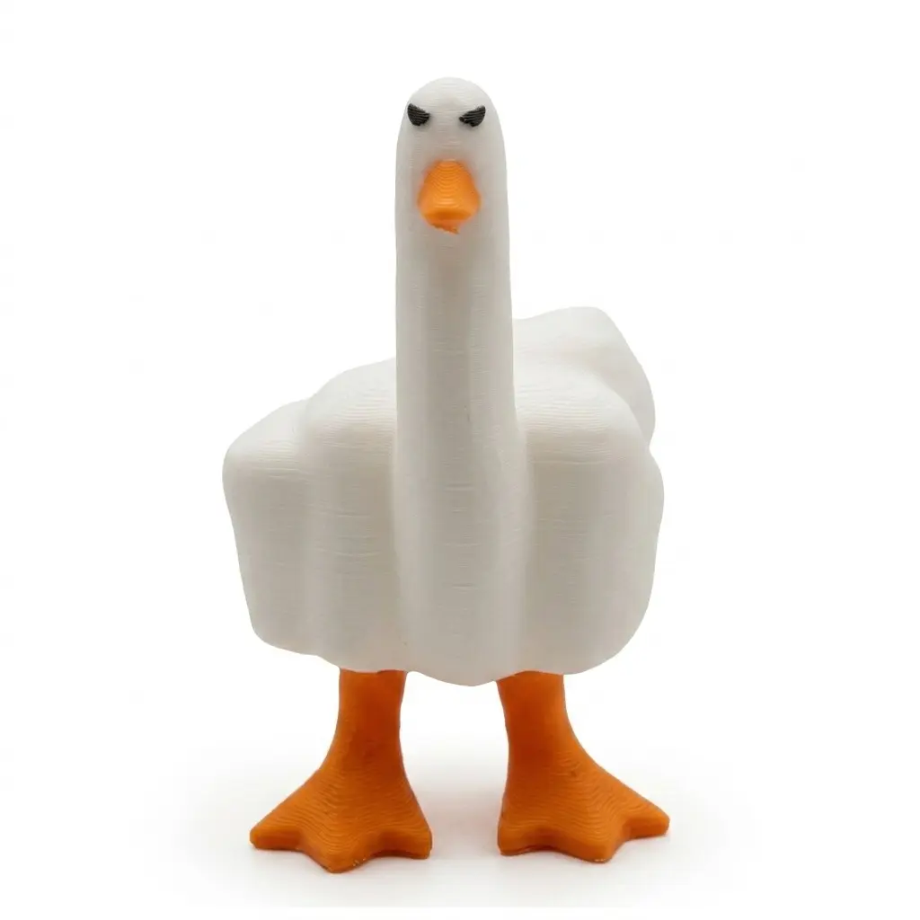 3D Printing Finger Duck Statue, Funny Desk Decoration Toy, Office Car Gag Gifts, Home Decor Figurine, Novelty Collectible, Birthday Gift