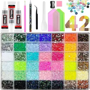 Popular 3mm mixed color AB resin flat-back rhinestones, jelly rhinestones for DIY clothing, nail art, and phone decoration