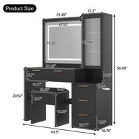 Black + MDF + Tempered Glass