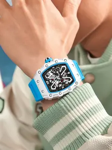Trendy Hip-Hop Men's Sport Quartz Watch, Bucket Large Dial Night Light, Silicone Strap, Perfect Gift for Birthday, Ramadan, Halloween