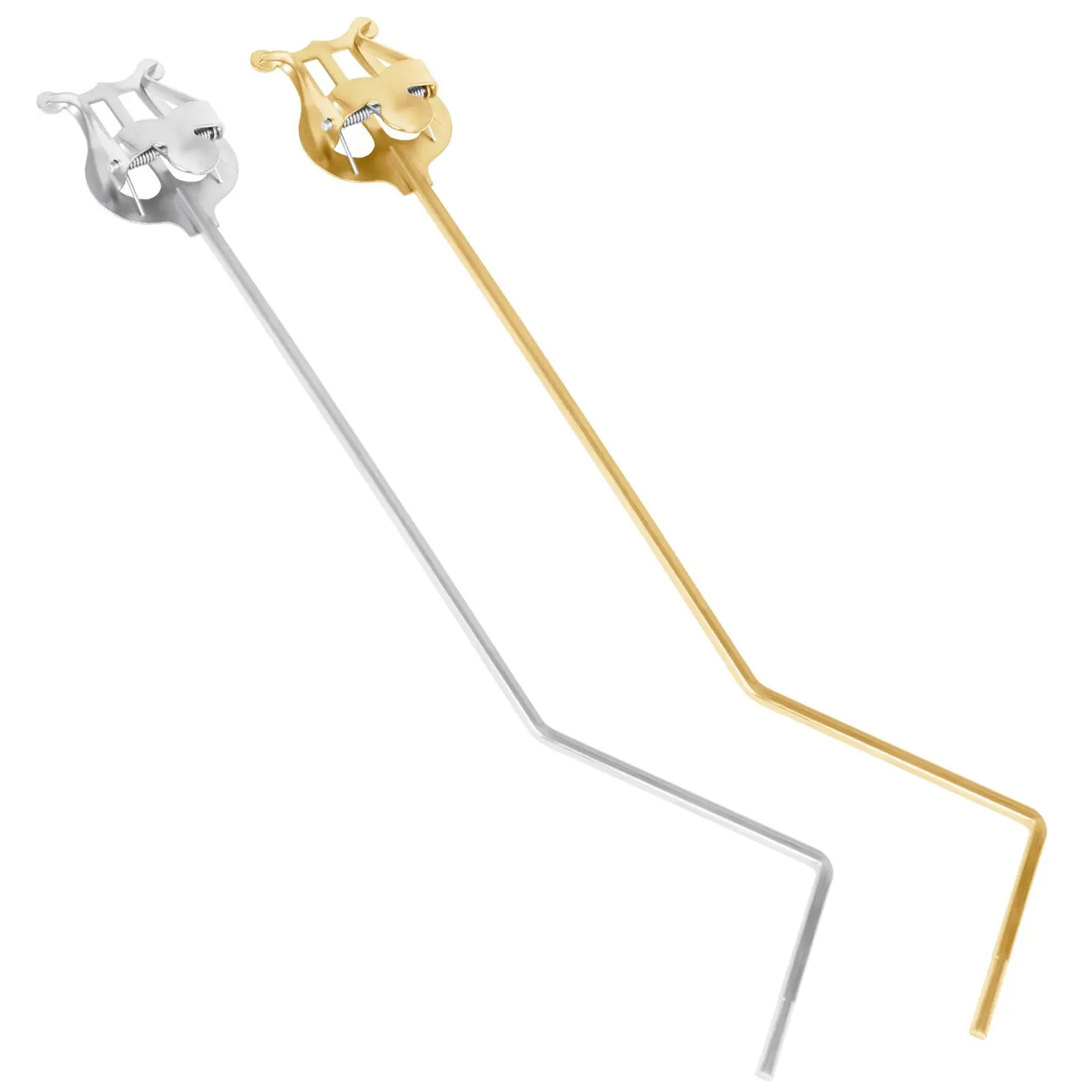 Universal Marching Music Stand for Brass Instruments, Compatible with Trumpet, Trombone, Alto Saxophone, Bass Clarinet, Portable Design
