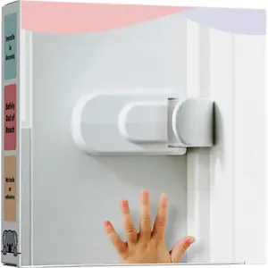 2026 New  Adjustable Snap-On Door Lock, Tool & Adhesive Free Design, Fits Door Knob, Lever & Handle, Ideal for Interior Doors