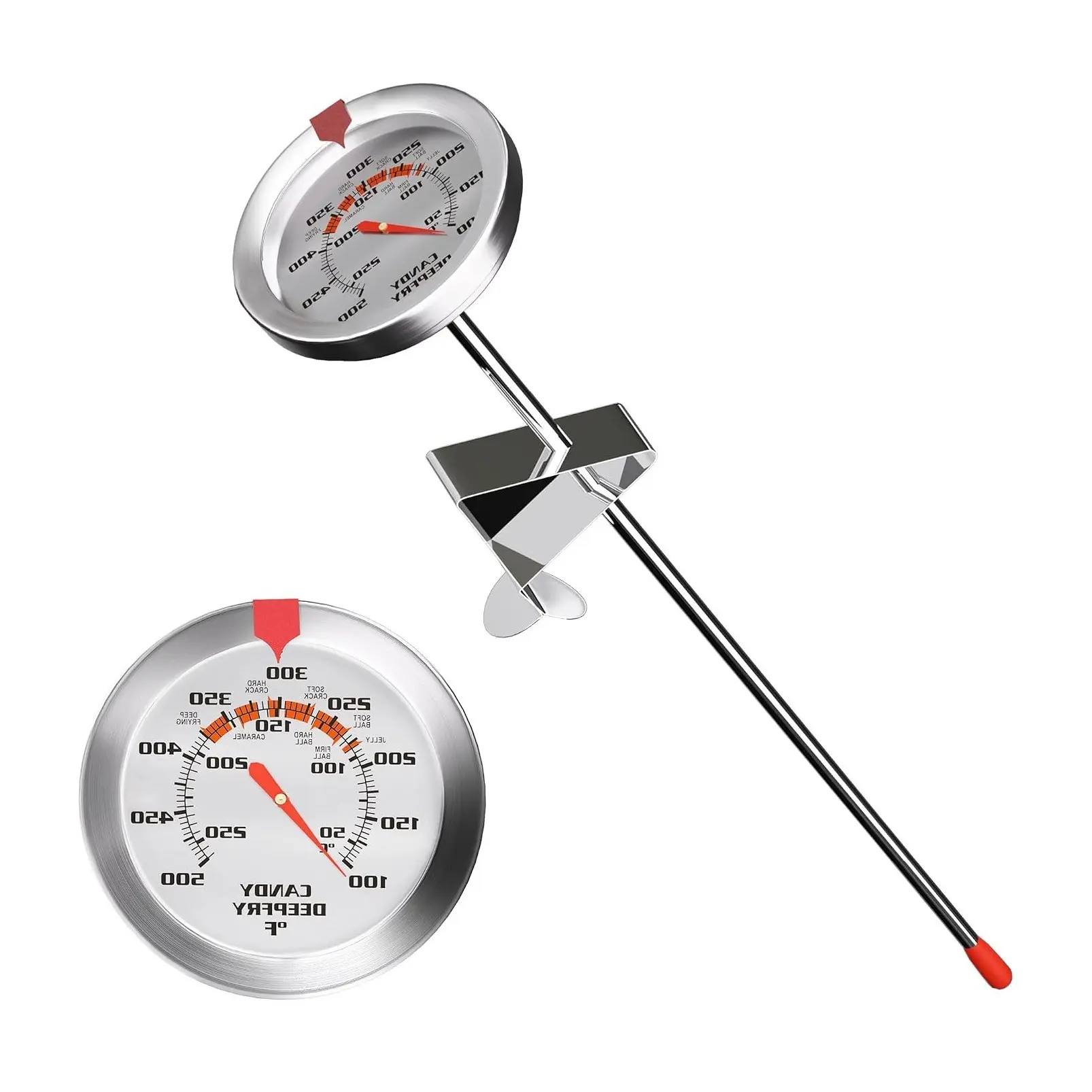 Candy and Deep Fry Thermometer with 2 Inch Large Dial, 9 Inch Stainless Steel Probe – Temperature Guide for Candy Making, Frying, Confectionery, Dessert, Chocolate, Jam, and BBQGift