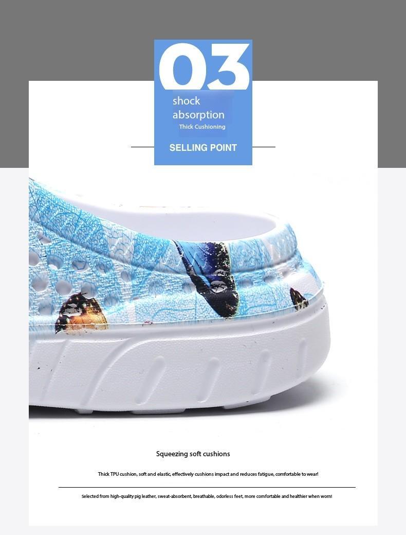 Butterfly Print Mesh Clogs for Women, Breathable Slip On Mules, Lightweight Non Slip Casual Summer Sandals, Cute Comfortable Nursing Shoes for Indoor Outdoor Beach, Trendy Aesthetic Footwear