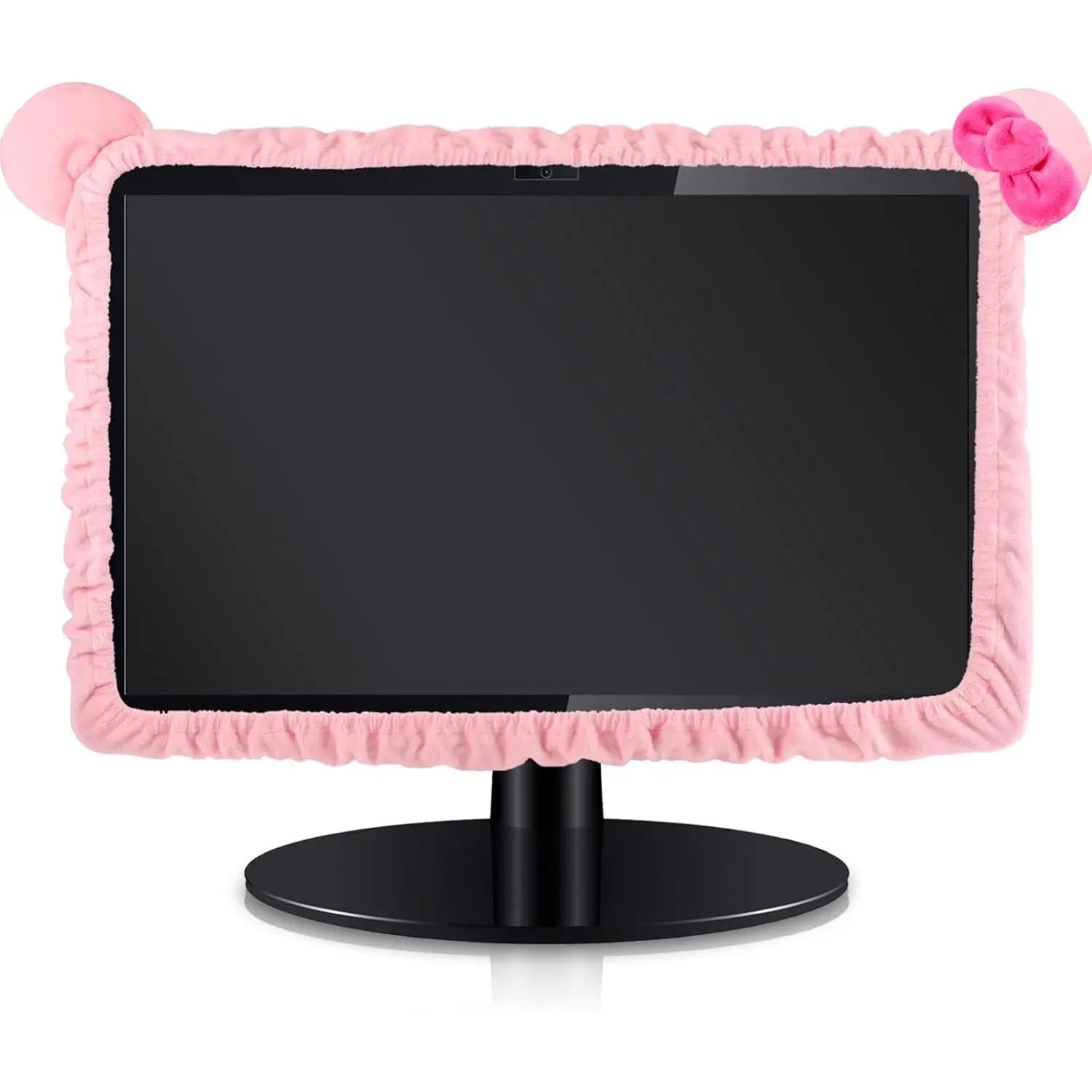 1 count 20''-29'' Kawaii   Cover with  Ear Design, Furry Cute   Dust Cover Protector Lovely  Accessories Laptop TV LCD Screen Decoration for Tablet