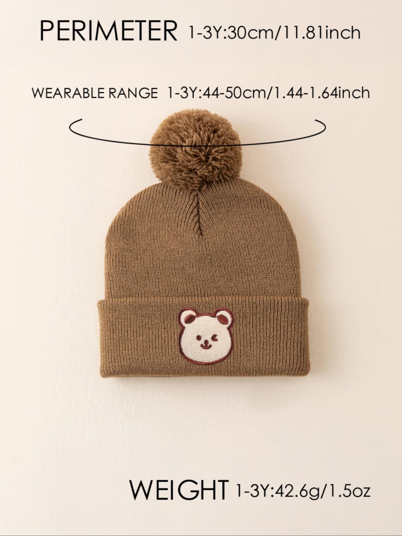 Knitted Hat for Newborns & Toddlers, Warm Winter Beanie for Outdoor Use, Casual Style Daily Commute Cap, Suitable for Fall & Winter, Bonnet