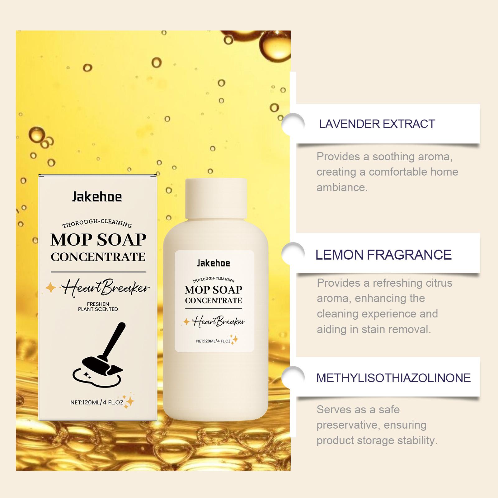 Jakehoe Household Floor Cleaner Gentle Stain Removal Fresh Scent Tile Wood Floor Brightening Special Mopping Solution