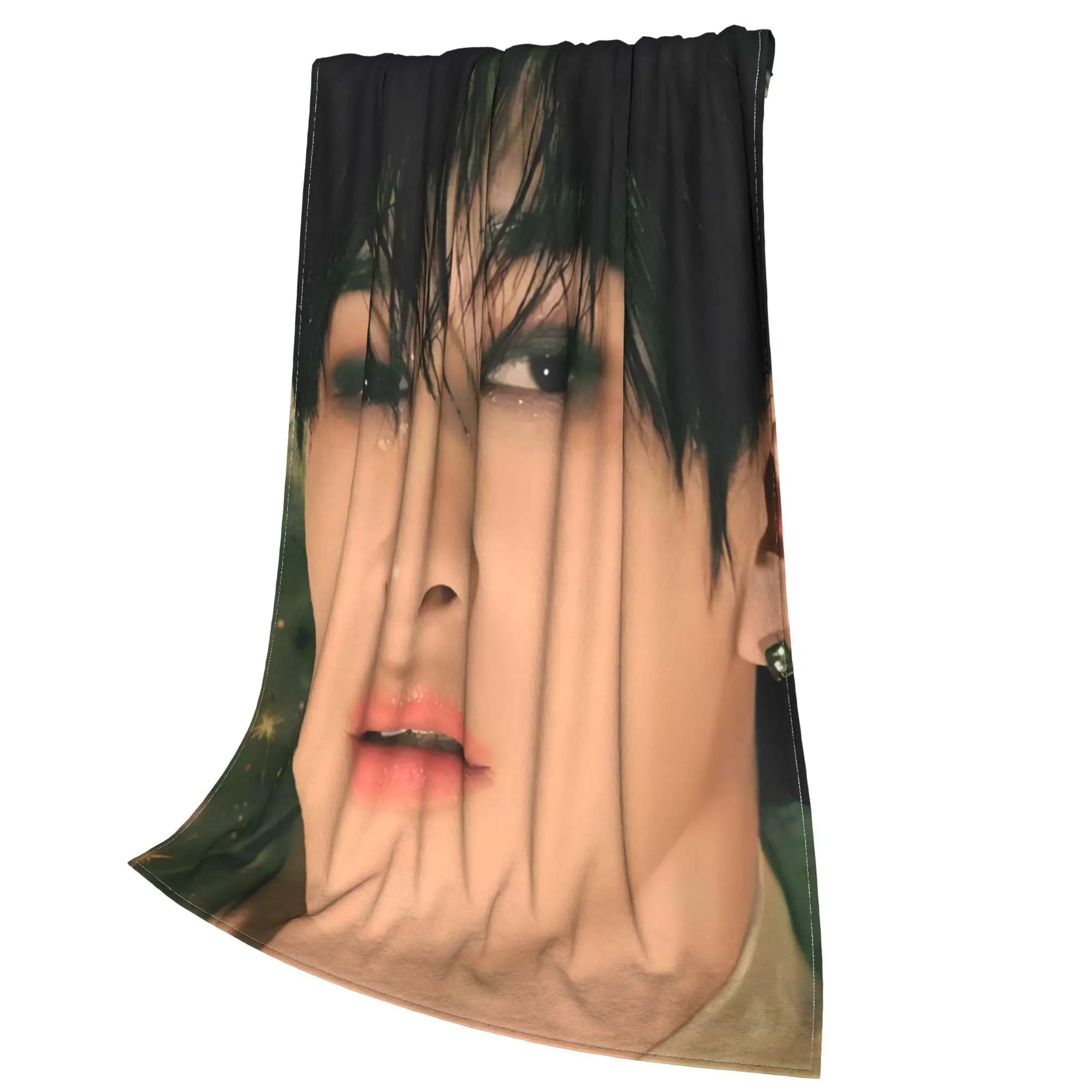 Kpop Bang-chan Blanket - K- Themed Bedspread Suitable for Home Office, Portable Super Soft Flannel Throw with Bang-chan Print, Thin Quilt for &, - Bedding Decor