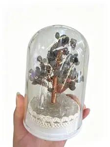 Natural Crystal Gravel Fortune Tree Design Ornament, 1/12pcs Home Car Mini Crystal Tree, Desktop Decoration, Home Decor