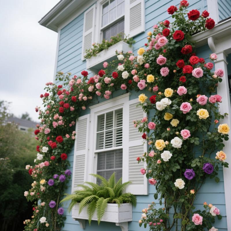 Climbing Rose Vines (Rambling Roses) Heirloom and rare varieties ideal for home gardens, non-GMO, easy to grow, and long-blooming perennial flowers. Suitable for cultivation in small gardens, patios, balconies, and indoors.