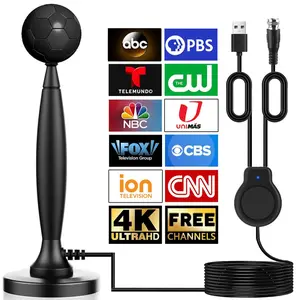 Smart HD Indoor Digital TV Antenna, 360° Wide Range Reception, Supports Vhf/uhf/nbc Channels, for 4K 1080P Tvs, Signal Amplifier, Easy Installation